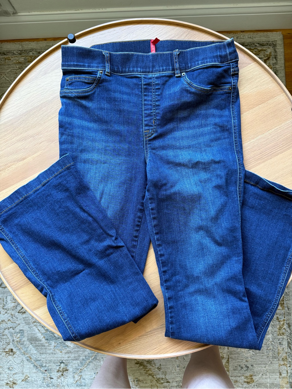Spanx Blue Stretch Flare Denim Jeans Spanx Blue Stretch Flare Denim Jeans